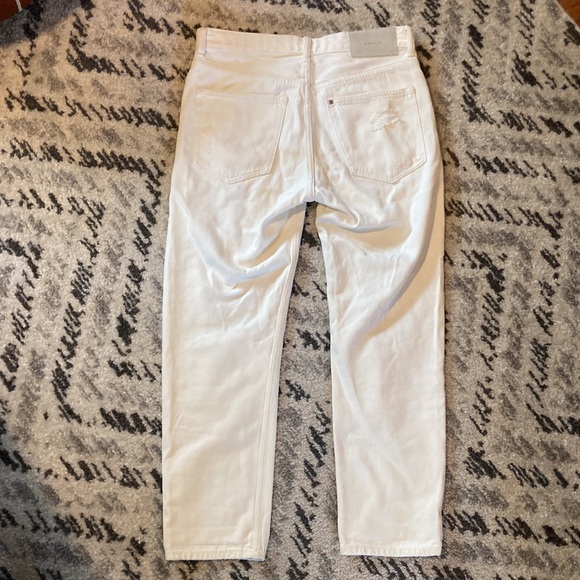 H&M white distressed denim pants sz 25/30 - Picture 9 of 9